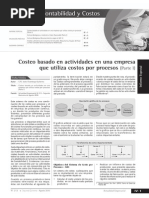 Costo Basado en Actividades en Una Empresa Que Utiliza Costos Por Procesos