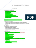 Available Data For Geomechanics Pore Pressure Analysis