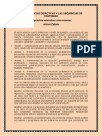 Las Secuencias Didácticas y Las Secuencias de Contenido