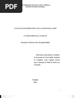 Avaliação de Modelos de Value at Risk para Ações (CVRD, Petrobras)