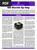 990 Discrete Op-Amp: Features