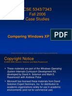 CSE 5343/7343 Fall 2006 Case Studies: Comparing Windows XP and Linux