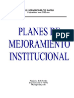 Planes de Mejoramiento Institucional