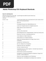 456 Keyboard Shortcuts For Adobe Photoshop CS3