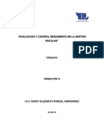 Evaluacion y Control Seguimiento de La Gestion Escolar