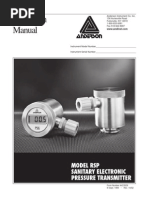 Instruction Manual: Model RSP Sanitary Electronic Pressure Transmitter