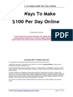 20 Ways To Make $100 Per Day Online