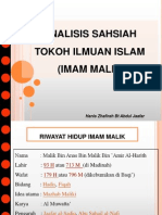 Analisis Sahsiah Imam Malik