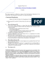 Linguistic Topic # 10: The Structure of The Clause. Sentence