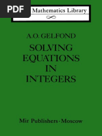 Gelfond Solving Equations in Integers