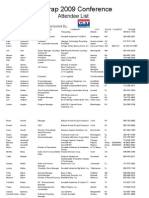 ESC09 Attendee List