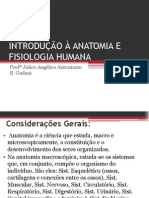 Aula 1 - Introdução À Anatomia e Fisiologia Humana