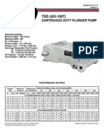 1038 TDD GD 100t Continuous Duty Pump Brochure Data Sheet