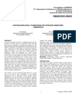 OMAE2002-28423 OMAE2002-28423: Investigating Novel Foundations For Offshore Windpower Generation