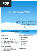 Soil Nailing Design: Presenter Name: Su'aidi Bin Che Su Politeknik Tuanku Sultanah Bahiyah Geotechnical Forensic Units