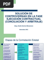 Solución de Controversias en La Fase Ejecución Contractual (Conciliación Y Arbitraje)