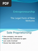 Entrepreneurship - Legal Form of New Ventures