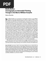 Media-Bodies: Choreography As Intermedial Thinking Through in The Work of William Forsythe