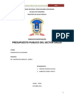 Presupuesto Publico Sector Salud