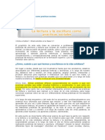 La Lectura y La Escritura Como Prácticas Sociales