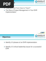 DOQ-IT University The Role of Project Management in Your EHR Implementation