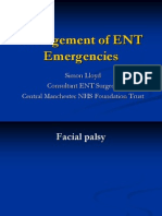 Management of ENT Emergencies: Simon Lloyd Consultant ENT Surgeon Central Manchester NHS Foundation Trust