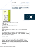 Guidelines For Designing and Evaluating Surface Irrigation Systems