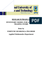 A Project On The Economic Order Quantity