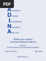 Adina Command Referece Manual