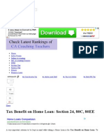 Tax Benefit On Home Loan - Section 24, 80C, 80EE PDF