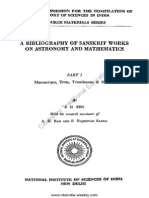 A Bibliography of Saskrit Work On Astronomy and Mathematics