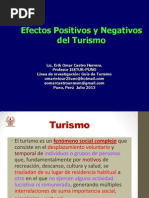 Efectos Positivos y Negativos Del Turismo