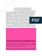 Relación Economía y El Derecho Con Administracion