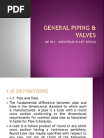 General Piping and Valves