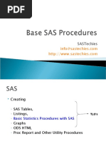 SAS Slides 8: BASE SAS Statistics Procedures