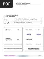 Product Specification: Customer Date Approved by Date