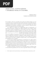 Agricultura, Cultivos Ilícitos y Desarrollo Rural en Colombia