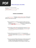 Affidavit of Discrepancy-Date of Birth