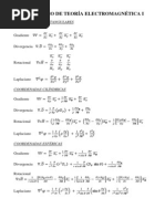 Formulas Grad - Div - Rot e Integrals