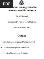 Location Managementfor Wireles Mobile Networks