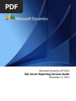 SQL Server Reporting Services Guide: Microsoft Dynamics GP 2010 December 11, 2012