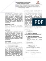 CÁLCULOS y MEDICIONES DE LA GANANCIA DE LA ANTENA CORNETA