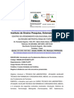 DISCIPLINA Introdução Aos Fundamentos Básicos de Farmácia.