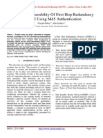 Resolving Vulnerability of First Hop Redundancy Protocol Using Md5 Authentication