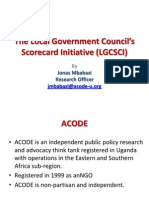 Presentation On The Local Government Councils' Scorecard Initiative