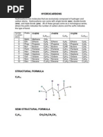 Hydrocarbon Notes