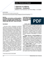 Reações Adversas Aos Alimentos Na Infância: Intolerância e Alergia Alimentar - Atualização