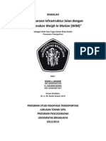 Pemeliharaan Infrastruktur Jalan Dengan Menggunakan Weigh in Motion (WIM) "