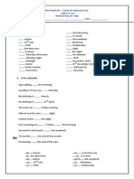 Ficha de Trabalho - Prepositions of Time