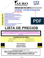 Lista de Precios Tauro Mail PDF 2014-02-04